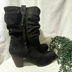 Ugg Dayton Western Slouch Leather Boots in Black Size 10